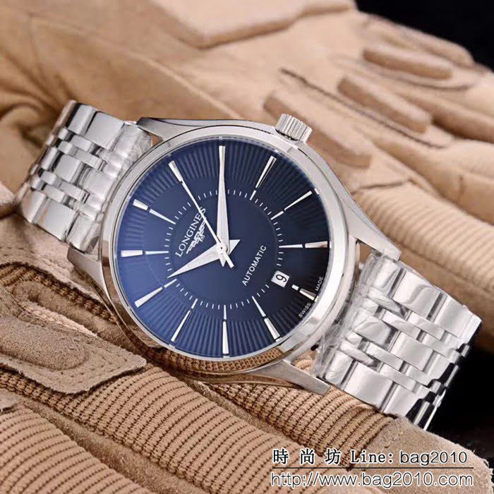 LONGINES浪琴 兩針半 小牛皮錶帶 精品男士腕表 WSS1094